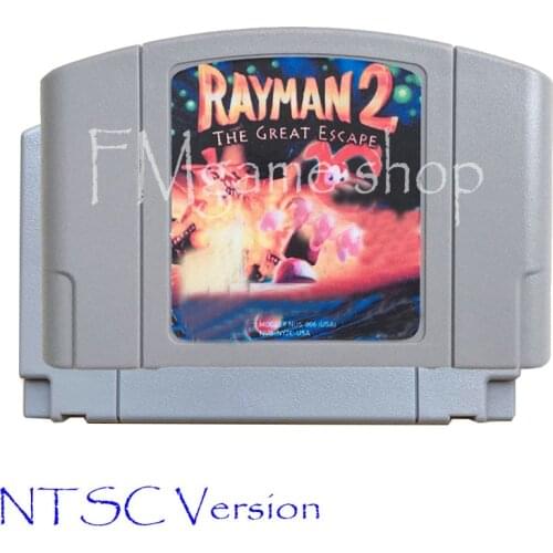 Rayman 2 The Great Escape Memory card Game Cartridge for 64 bit USA NTSC Version Video Game Console Card vita Mortal
