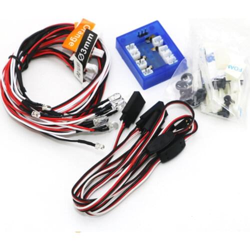 RC Car lighting RC12 12LED Flashing lighting Light Wire System 2 PPM FM FS 2.4G kit BRAKE + HEADLIGHT + SIGNAL
