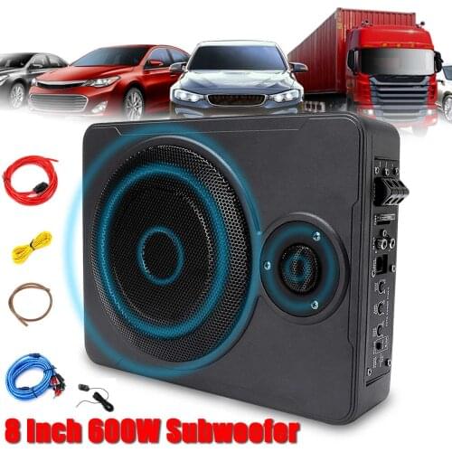 Car Audio Subwoofers Stereo Subwoofer Car Audio Auto Speakers Audio Active Subwoofer Noise Under-Seat Canceling Box 8Inch 600W