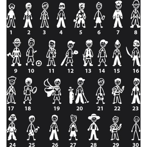 Family Man Vinyl Car Decal Window Body Car Decor Stickers Top Quality Waterproof Removable Cartoon T106