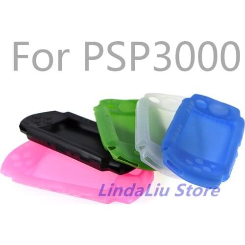 10pcs/lot Silicone Cover Case Skin For PSP 2000 3000 Soft Rubber Protective Shell Housing Case Cover For PSP2000 PSP3000