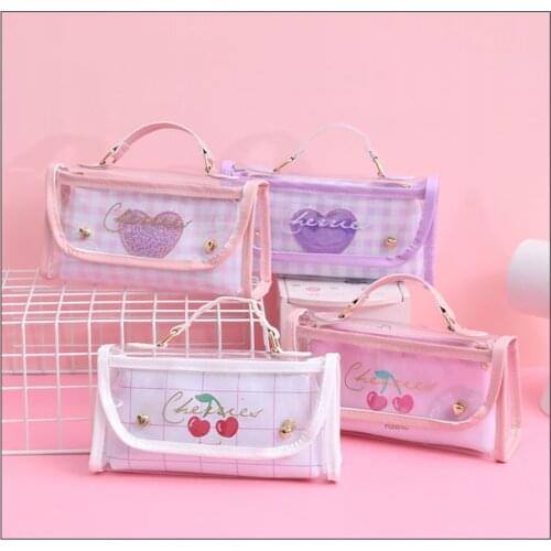 Storage Bag Organizer for Cosmetic Travel Large Pencil Case For Girls Kids Children Office School Supplie Stationery