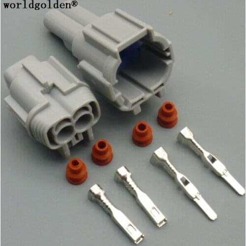 Worldgolden 2P male female Light Solenoid Valve Socket Fog Lamp Connector for Nissan Teana 6188-0554 6185-0867