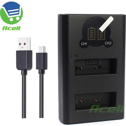 BLS-50 LCD Dual Battery Charger for OLYMPUS E-PL10 E-PL9 E-PL8 E-PL7 E-PL6 E-PL3 E-P3 E-P2 E-PM2 Camera Replace BCS-1 BCS-5