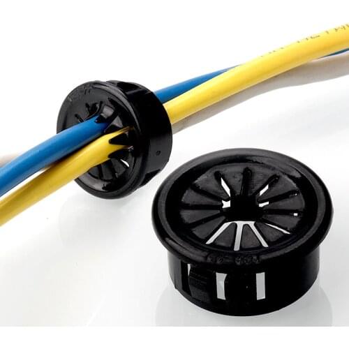 10pcs Plastic buckle Desk Wire Hole Cover Dust plug computer Grommet 35mm Table Cable Outlet Port seal rings Wire rack organizer