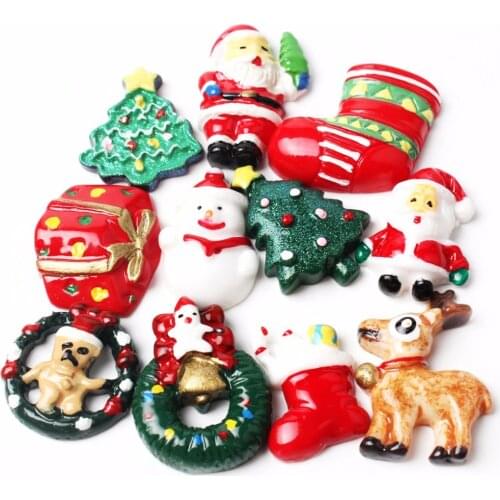 5bags/ lot , Christmas decoration plastic Santa Claus gifts diy handmade accessories for apparel hair accessories