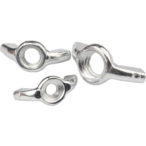 50PCS M3/M4/M5/M6/M8/M10/M12 Galvanized Hand Tighten Nut Butterfly Nuts Ingot Wing Nuts Fasten Accessories