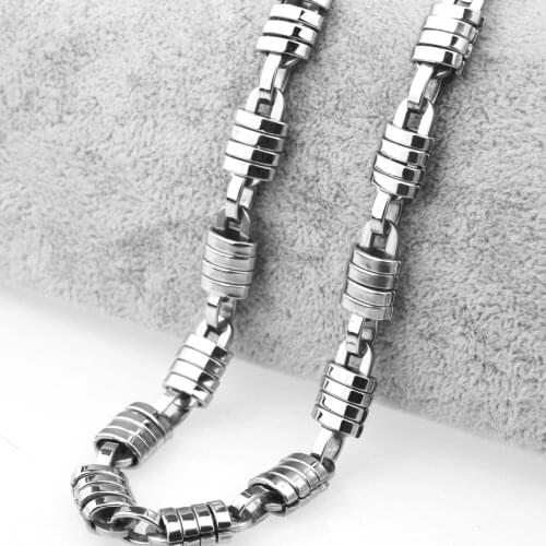 7"-40" Handmade Shiny 9MM 316L Stainless Steel Silver Color Oval Link Chain Mens Necklace or Bracelet Jewelry