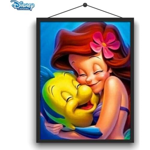 Disney 5D DIY Diamond Painting Princess and Cartoon Image Full Circle Diamond Embroidery Exclusive Handmade Home Decoration