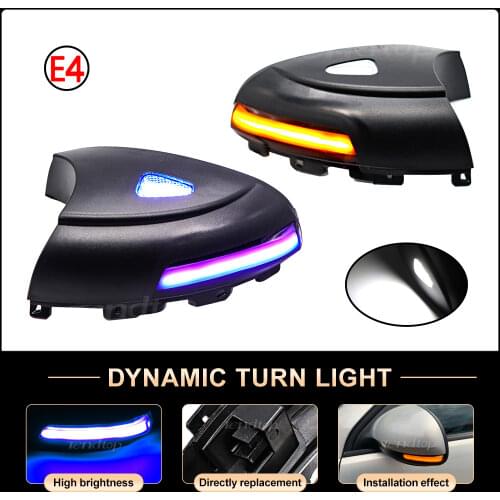 Car Left Right Rearview Side Mirror Turn Signal Light LED Repeater Lamp For Volkswagen VW Tiguan MK1 2008-2016 Indicator