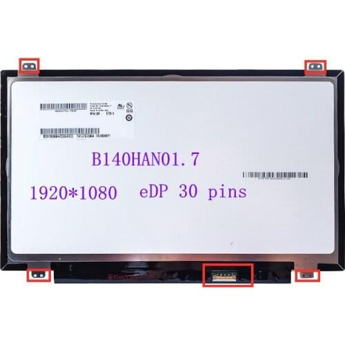 B140HAN01.7 For Lenovo ThinkPad X1 Carbon LP140WF6-SPH1 SPH2 for lenovo T460 T460S T460P ips 72% NTSC Display Panel replacement