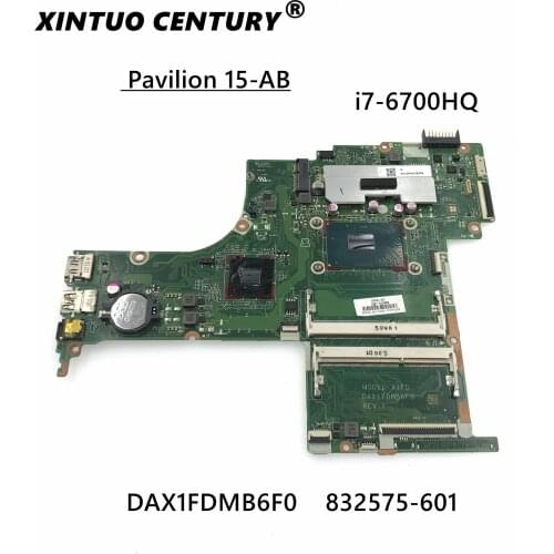 For HP Pavilion 15-AB Laptop motherboarf with i7-6700HQ CPU 832575-001 832575-501 832575-601 DA1FDMB6F0 Test work