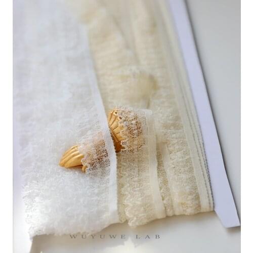 2M White Beige Elastic Stretch Lace Trims Ribbon for Wedding Dress Diy Socks Dress Hometexile Wrap Webbing Tape High Quality 2cm