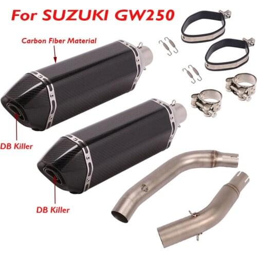 GW250 Motorcycle Exhaust Muffler Silencer Escape Tip Middle Mid Link Connector Tube for Suzuki GW250