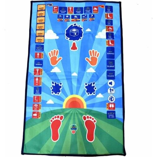 Portable Prayer Mat Muslim Design Pattern In Persian Carpet for Memory Foam Prayer Rug for Kids