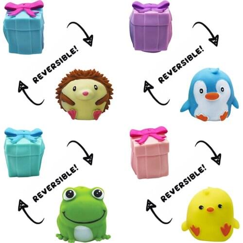 Kawaii Animal Flip Gift Box Fidget Toys Pop It Innovative Decompression Toys Gift For Kids Adult Stress Relief Squisy Toy Gift