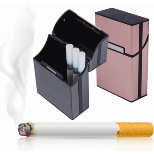 Smoking Accessories 20 Cigarette Case Cigar Storage Container Aluminium Alloy Tobacco Holder Pocket Box Men Gifts Dropshipping
