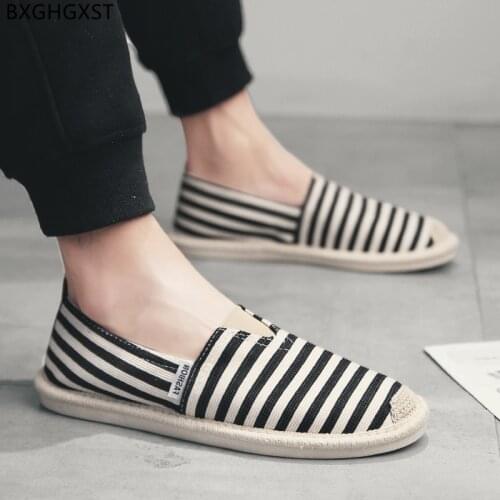 Slip on Non-leather Casual Shoes Man Canvas Fisherman Shoes Men Designer Loafers Flats Shoes for Man 2021 Zapatillas De Hombre