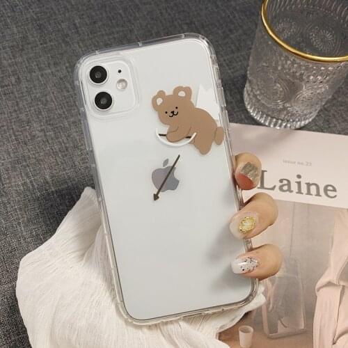 Retro Cupid Anime bow arrow bear cute Phone case for iPhone 12 11 Pro Max XR Xs Max 6 7 8 Plus 12 mini 7Plus case silicone cover