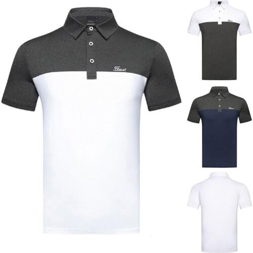 Multicolor Golf Clothing Mens Quick-drying Short-sleeved T-shirt Outdoor Sports Breathable Polo Shirt