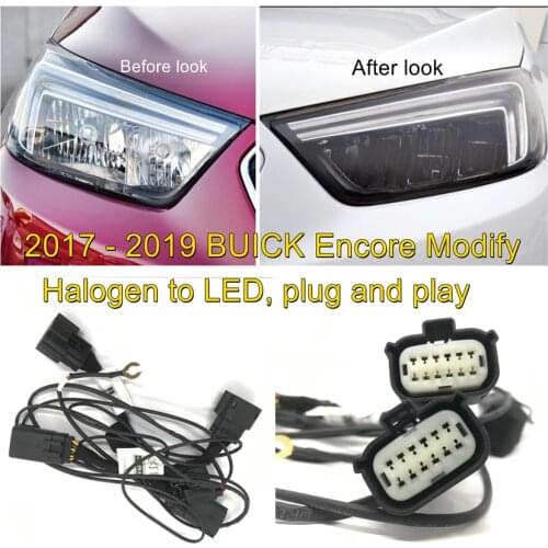 CZMOD Car Headlight Modification Upgrade Special Wiring Harness Cable For 17-19 Buick Encore From Halogen To LED Plug And Play