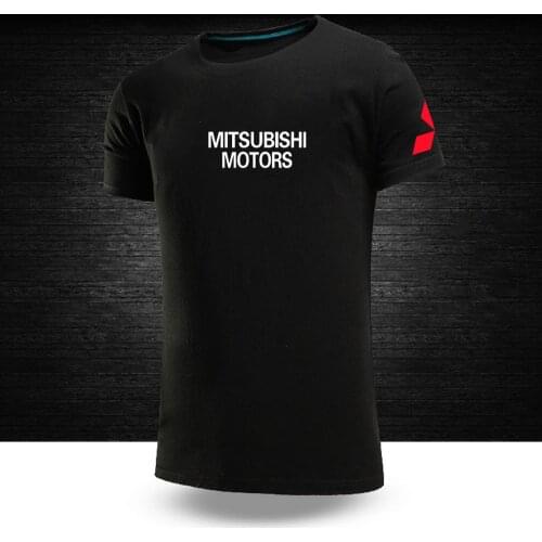 2021 Mens Summer Mitsubishi Car Logo Sport T-shirt Round Neck Leisure Breathable Casual Man Short Sleeves Popular T Shirts