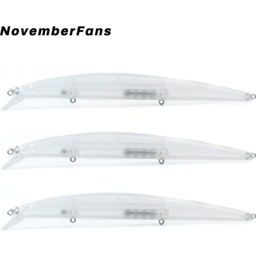 Novemberfans 10pcs/lot 18.5cm 20g Unpainted Big Minnow Fishing Lures Hard Bait Artificial Bait Fishing Wobblers Floating Lure