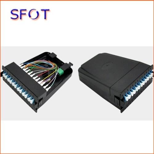 FTTX Optical Fiber MPO/MTP Terminal Box with patch panel, MPO-LC, 12 fibers, with 1 pcs of MPO adapter and LC/UPC adapters