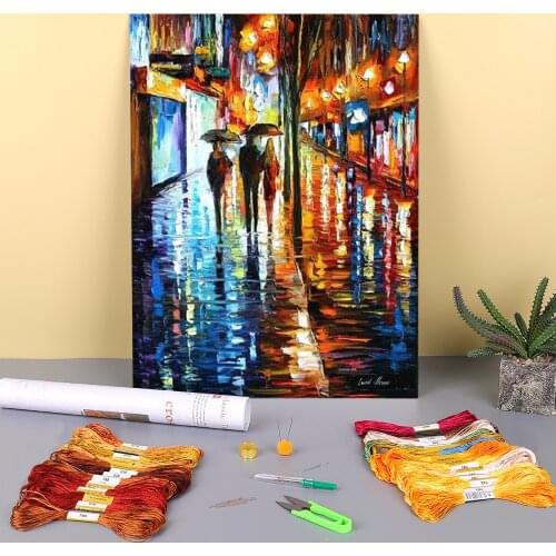 Invitation Printed Canvas 11CT Cross Stitch Embroidery Patterns DMC Threads Handiwork Craft Knitting Handmade Counted Gift