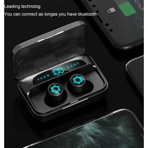 S15 Earphone Waterproof Music Play/Pause Wireless Bluetooth In-ear Earbuds for Sports