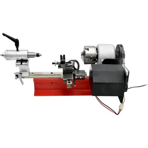 High-precision Desktop Mini Lathe DIY Household Instrument Wood Bead Lathe Small Woodworking Lathe 110V/220V 350W MT2 50-2500RPM