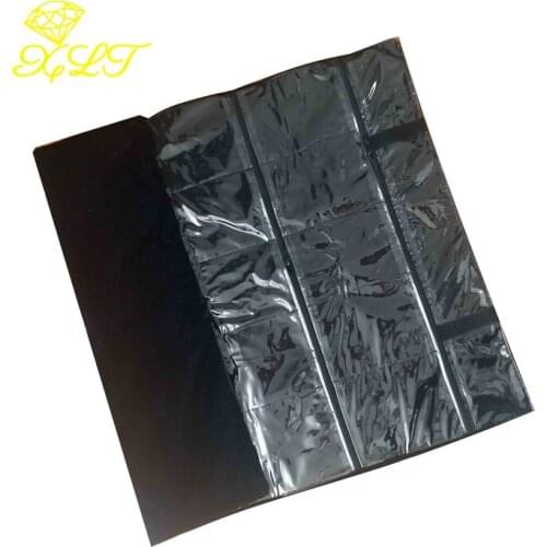 20 Grids In Portable Black Velvet Jewelry Roll Storage Bag Ring Pendant Folding Travel Organizer Earrings Case Box Zipper Bag