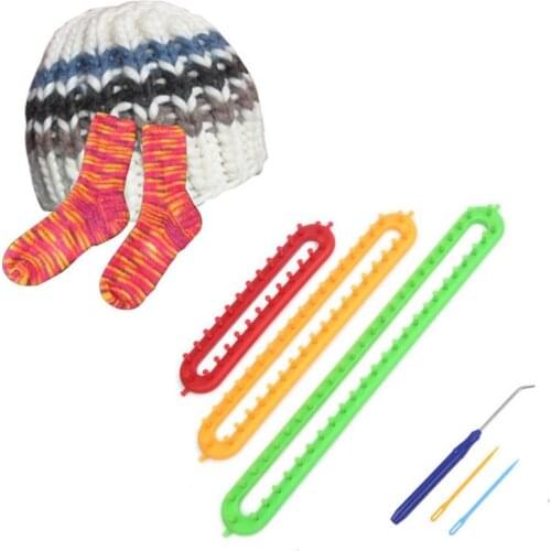 26/36/47cm DIY Rectangular Knitting Needles Loom Scarf Sweater Shawl Stitch Knit Weaving Tool Hat Socks Knitting Accessories