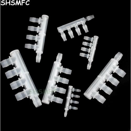3~200Pcs 2.4~9.5mm PP Equal Path 5-Ways Hose Connectors Garden Irrigation Aquarium Tank Adapter Air Pump Aerator Pagoda Joints