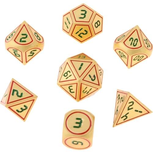 7pcs Mulit-sided Dice Polyhedral Dices Set D4 D6 D8 D10 D12 D20 for D&D RPG Role Playing Board Game Accessories