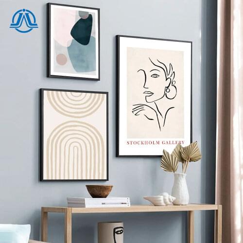 Abstract Stockholm Gallery Line Figure Minimalist Europe Canvas Painting Posters Prints Wall Art Pictures Living Room Home Decor