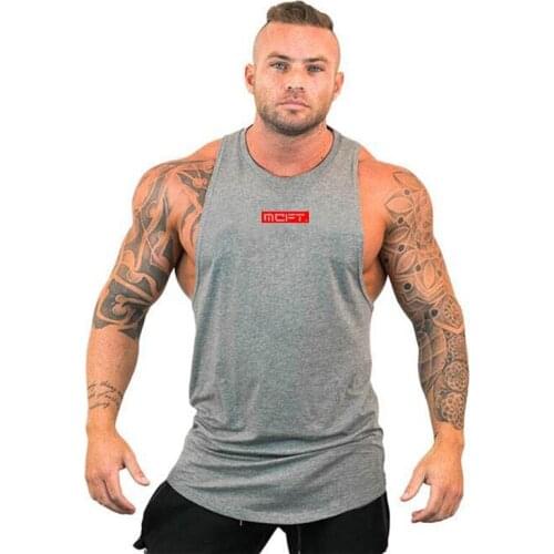 Brand Fashion Bodybuilding Clothing Undershirt Fitness Stringer Muscle Workout Vest Casual Cotton Gym Tank Tops Men Sleeveless