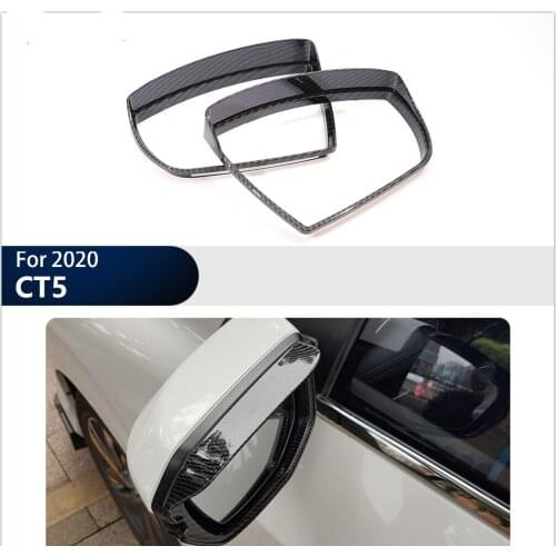 For Cadillac CT5 2020 High Quality ABS Chrome Plated Rearview Mirror Rain Shield Rain Eyebrow Rainproof Car Accessories