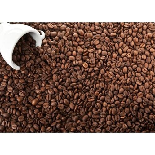Coffee Beans White Cup Photo Backdrop Computer Printed Photography Background for Children Baby Portrait Toy Photophone Props