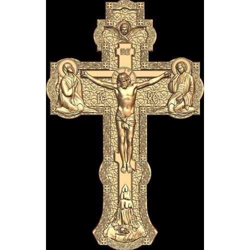 High quality Jesus 3D model relief for cnc Cross 3D carved figure sculpture machine in STL file Religion Crucifixion of Jesus