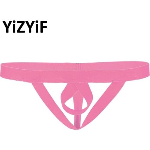 Gay Swimwear Bikini Men G string Thong Open Butt Crotchless T-back Low Rise Stretchy sissy panties g String Homme Gay Underwear