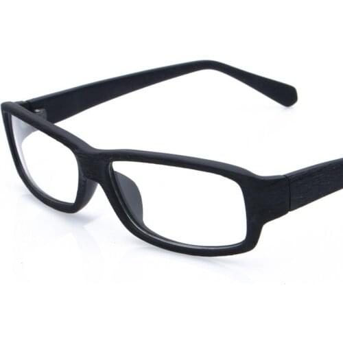 Small Square Eyeglasses Men Women Vintage Narrow Rectangle Glasses Frame Man Woman Fashion Eyewear Fake Wooden Grain Spectacles