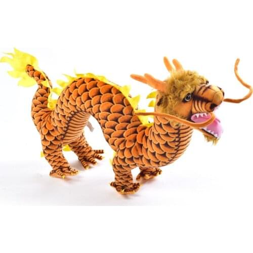 New simulation dragon plush toy doll Chinese dragon doll children gift lucky mascot ornaments decoration 85x50cm DY50651