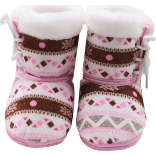 Autumn Winter Warm Fleece Snow Boots For Baby Girl Boy Anti-silp Prewalker Bootie Shoes 0-18 Months New