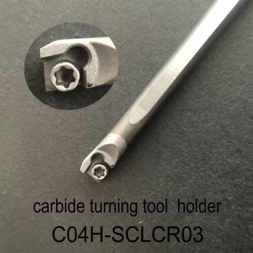 OYYU C04H-SCLCR03 SCLCR 4mm Carbide Insert turning tool holder C04H SCLCR03 CCGT030102 CCGT030102L-F TN60 Boring Bar Lathe Tools