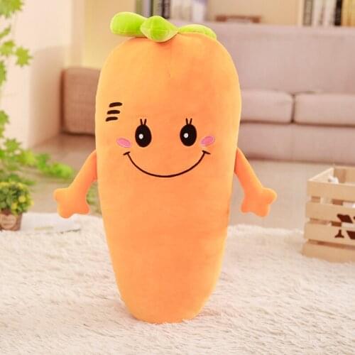 60/80cm Big size smile expression carrot plush Doll & Stuffed Soft Toy embrace Toll Birthday Gift for children lovers gift