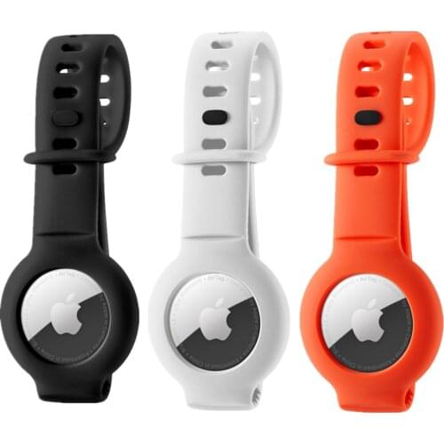 Wristband for Apple AirTag Bands Silicone Replacement Strap for AirTag Location Tracker Soft Wrist Bracelet