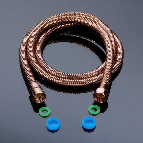 Rose gold Stainless Steel 1/2 Inch Bath Shower Flexible Hose Pipe Fitting Bathroom Product 1.5m=59" Length