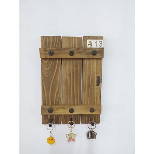 Blue Trend Decorative Wooden Key Hanger Jewelry Hanger A13 Model