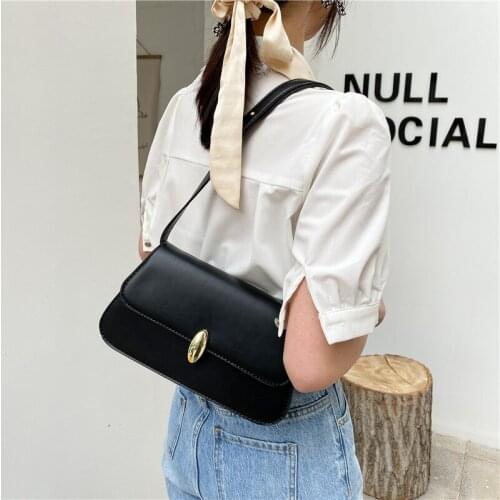 High Quality Solid PU Leather Simple Womens Large Capacity Shoulder Messenger Bag Sac Femme Bolso Mujer Purses And Handbags